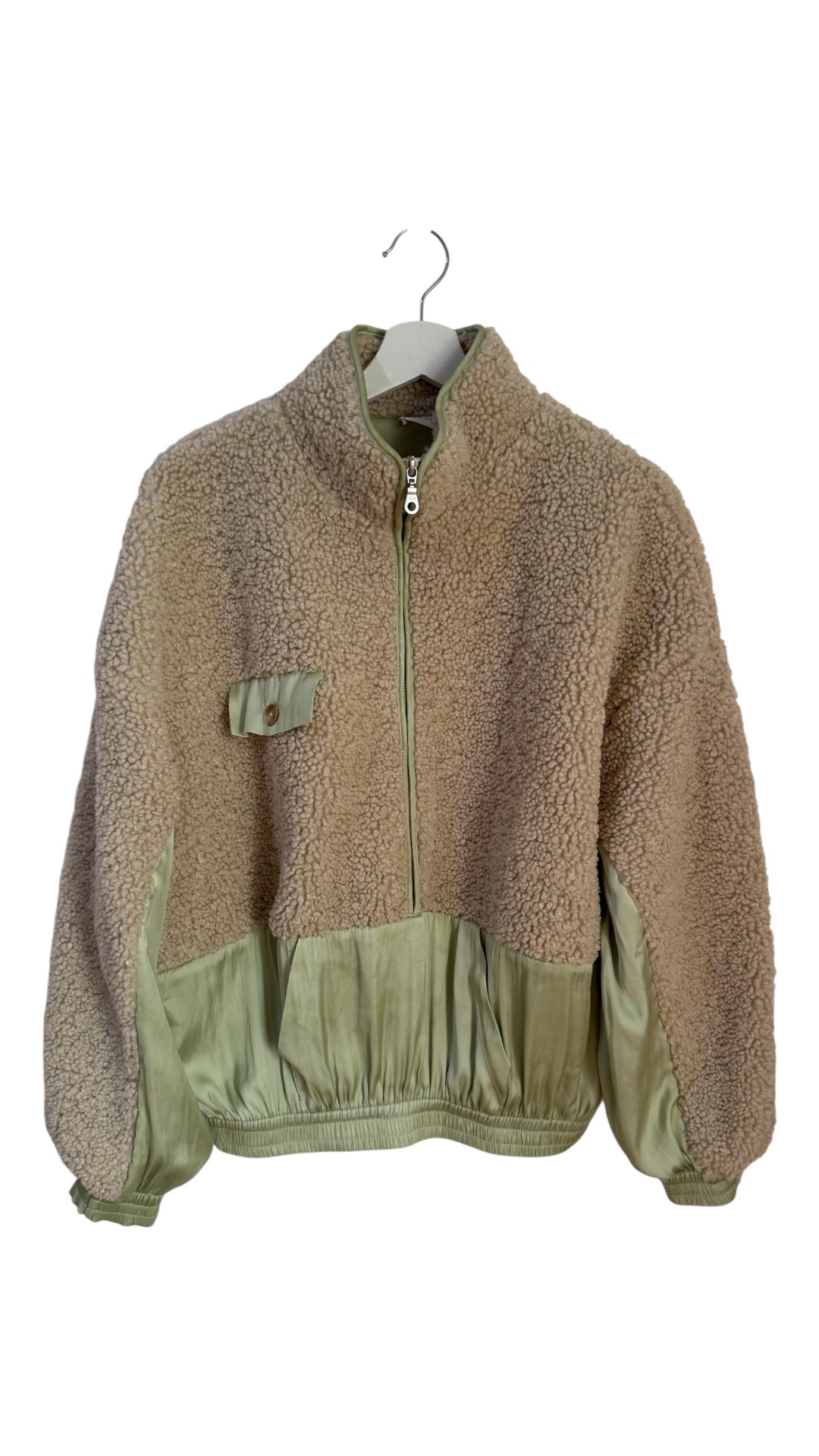 Flannel Frank Wool and Satin Sweater - Size S/M