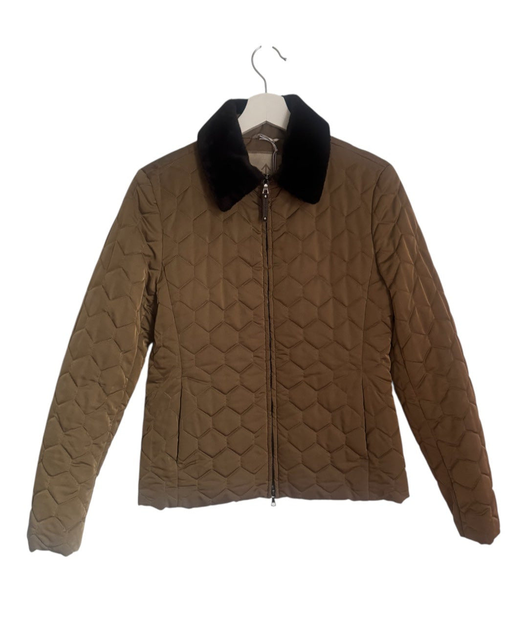 Authier Quilted Jacket with Fur Trim - 42