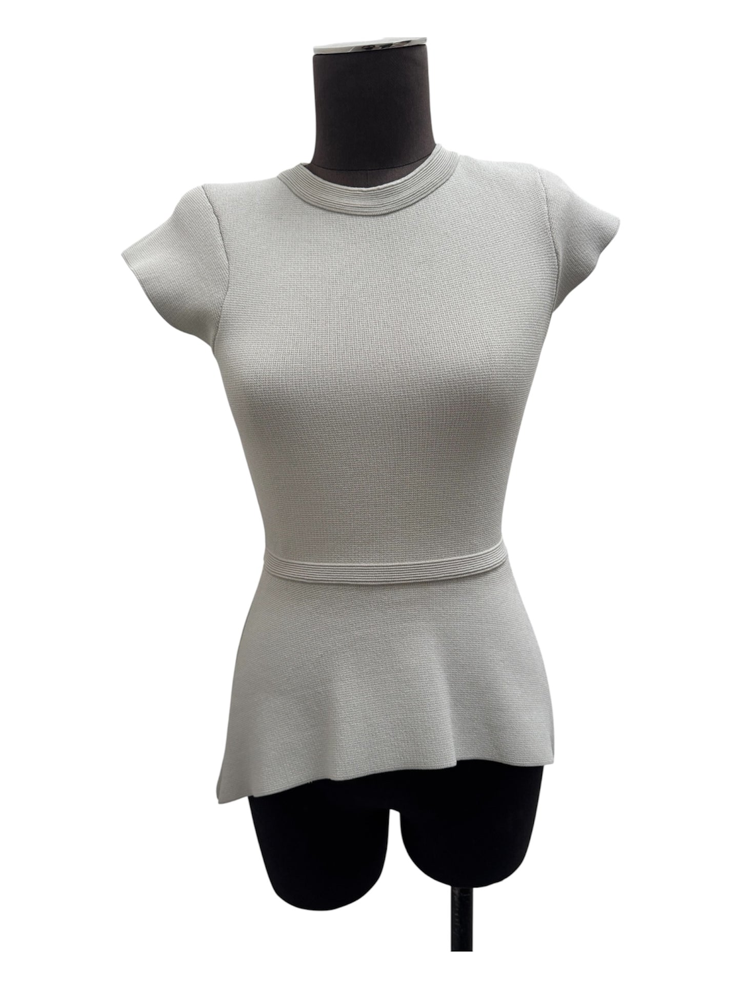 Scanlan Theodore Crepe Knit Peplum Top - Size S