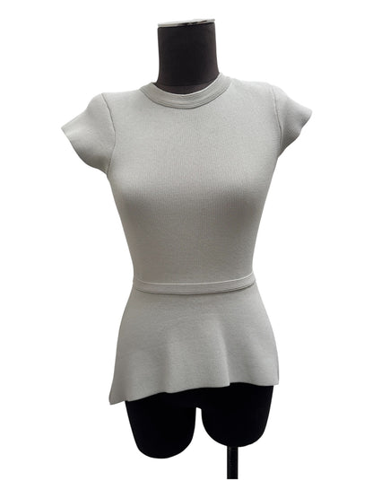 Scanlan Theodore Crepe Knit Peplum Top - Size S