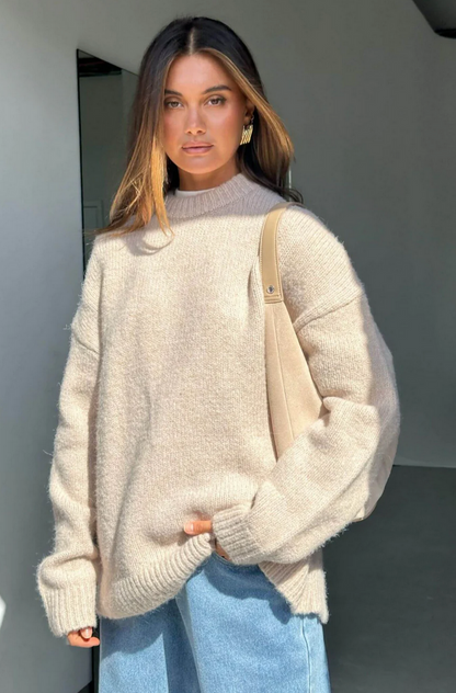 NAKEDVICE Nicholas Oversized Beige Jumper - Size S