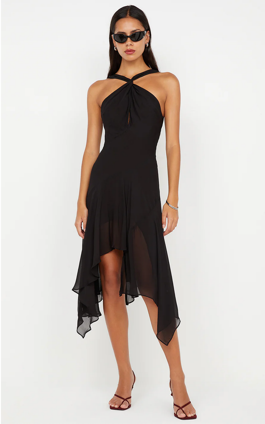 Bec + Bridge Aida Halter Black Dress - Size 10 (Brand New)
