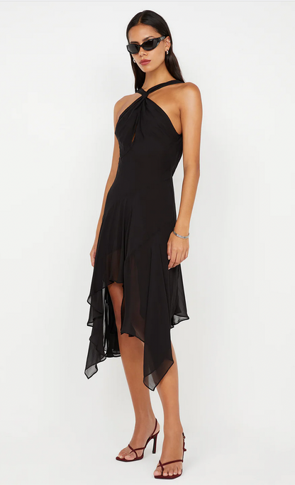 Bec + Bridge Aida Halter Black Dress - Size 10 (Brand New)