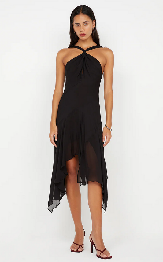 Bec + Bridge Aida Halter Black Dress - Size 10 (Brand New)