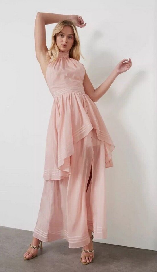 Aje. Sienna Dusty Pink Dress - Size 8