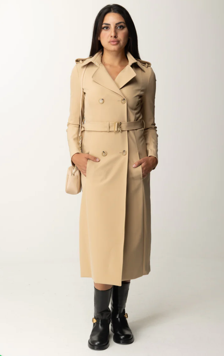 Patrizia Pepe Tan Trench Coat - Size 44 (Brand New)
