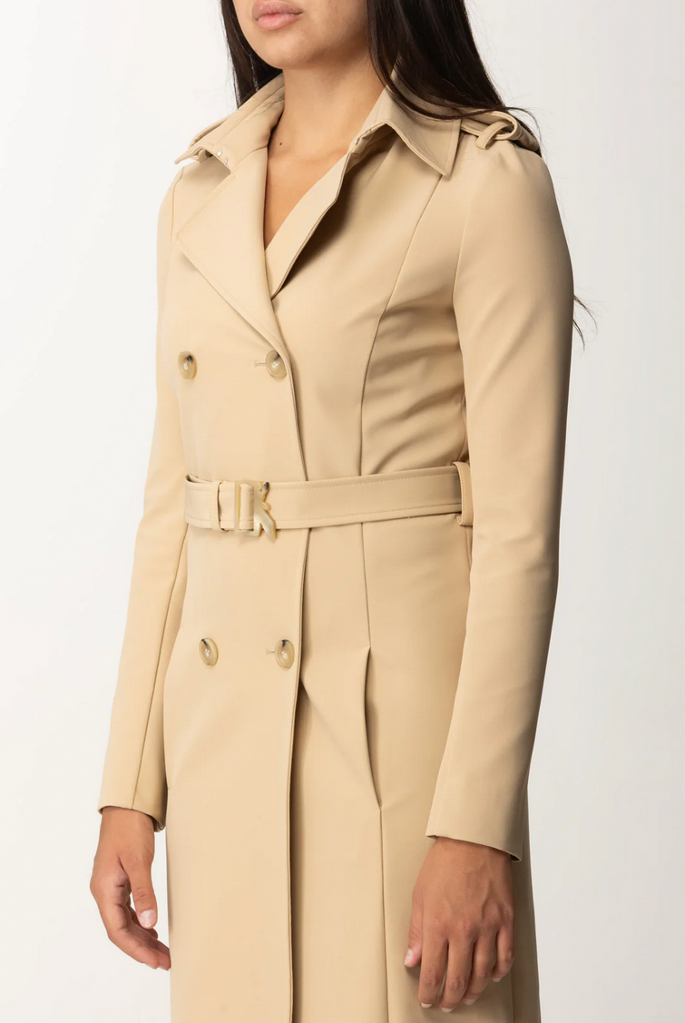 Patrizia Pepe Tan Trench Coat - Size 44 (Brand New)