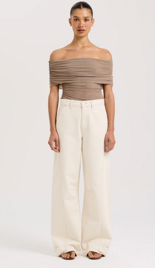 Henne Vinna Taupe Top - Size S