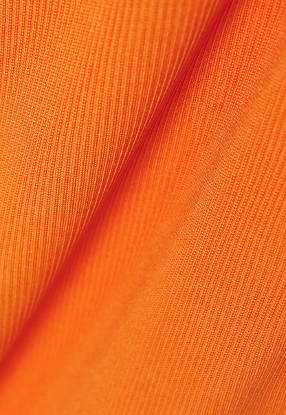 Christopher Esber Orange Asymmetric Cutout Ribbed Tank - Size 8