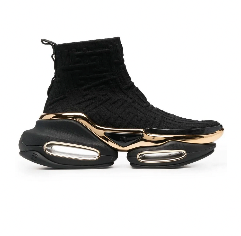Balmain B Bold Slip On High Top Sneakers - Size 9 (40)