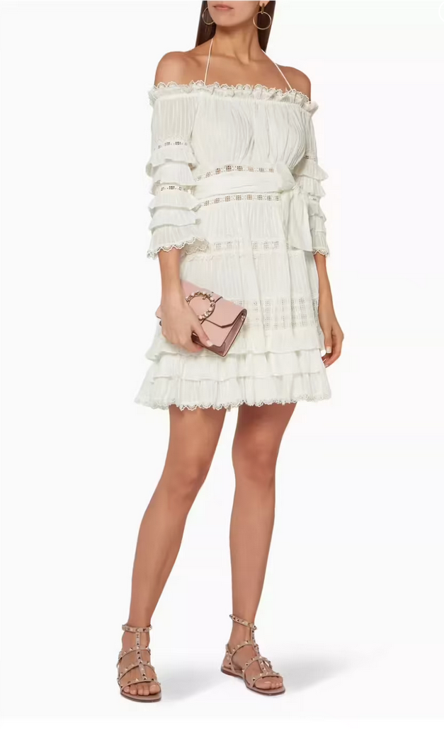 Zimmermann Corsair Off Shoulder Dress - Size S