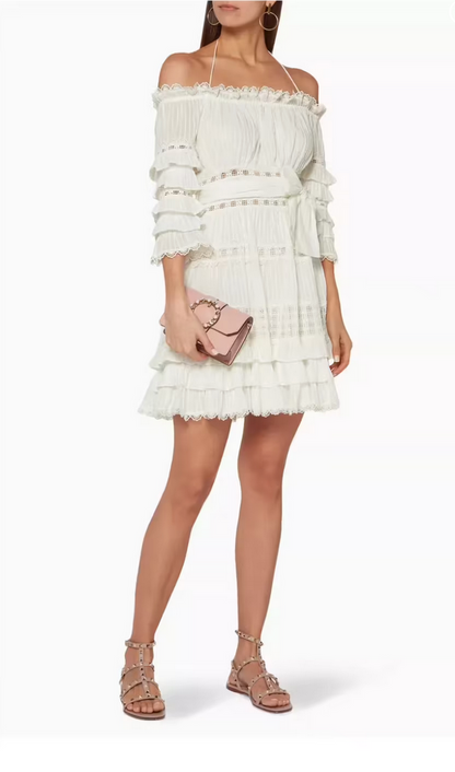 Zimmermann Corsair Off Shoulder Dress - Size S
