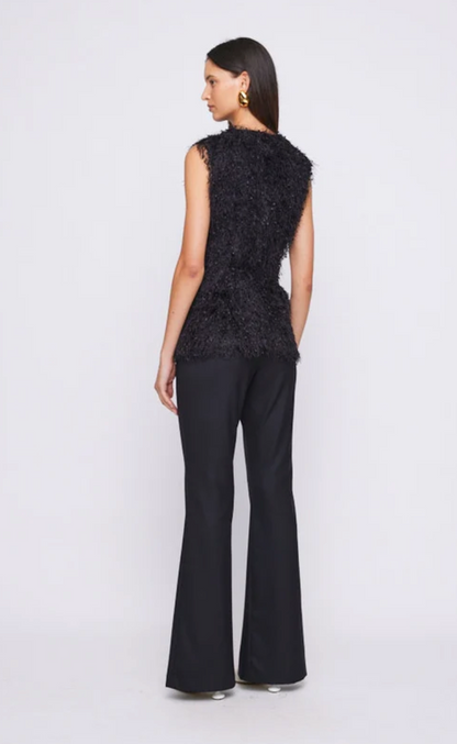 Anna Quan Grace Feather Top with Gold Buttons - Size 8