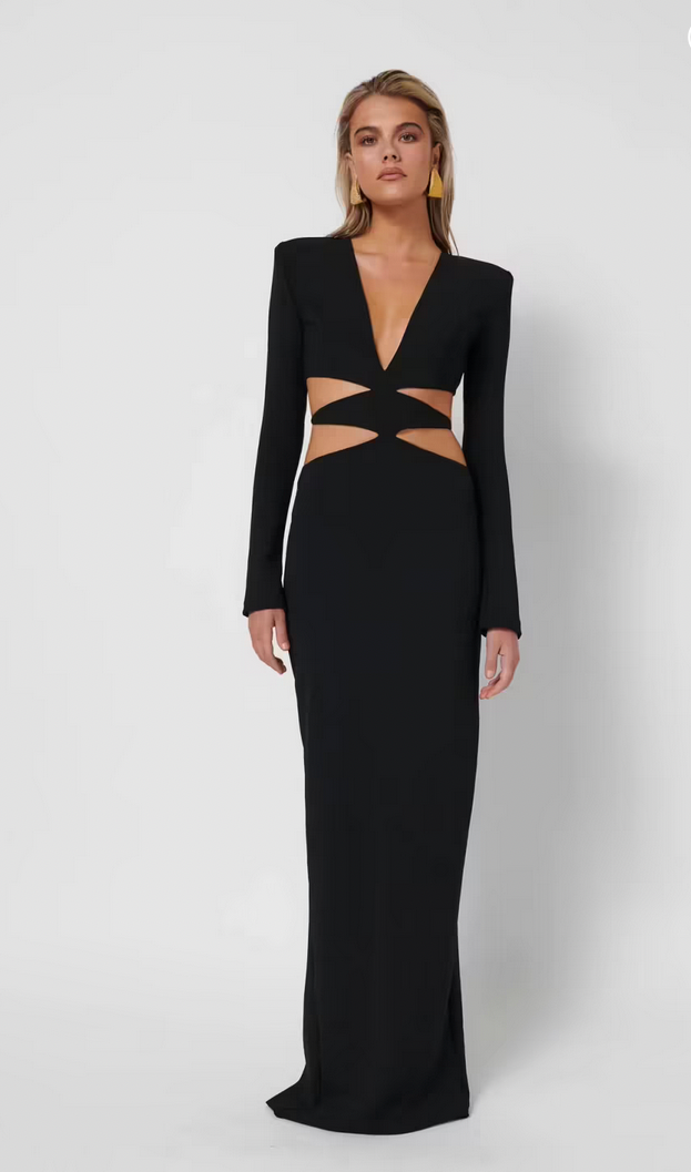 Effie Kats Black Demmler Gown - Size M