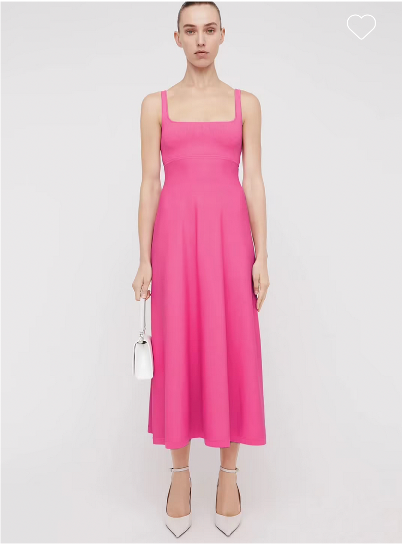 Scanlan Theodore Crepe Knit Square Neck Dress - Size XS