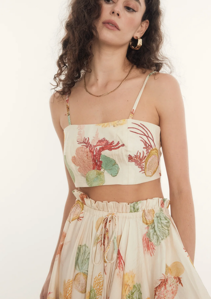 Rooh Collective La Mer Summer Maxi Skirt - Size S (Brand New)
