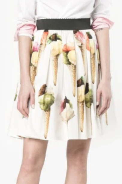 Dolce & Gabbana Ice Cream Printed Cotton Skirt - Size 44