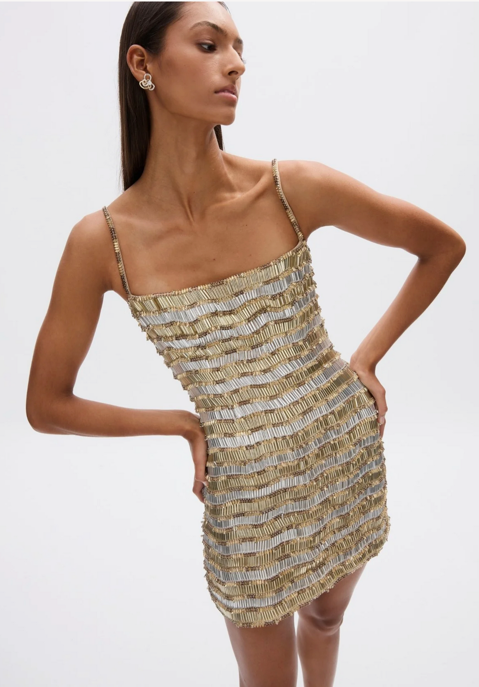 Rachel Gilbert Zeph Embellished Mini Dress - Size 1