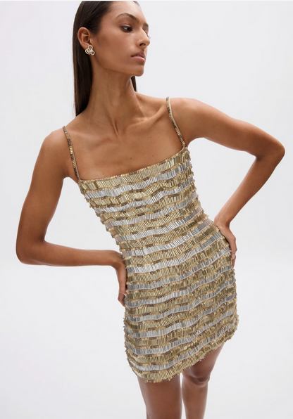 Rachel Gilbert Zeph Embellished Mini Dress - Size 1