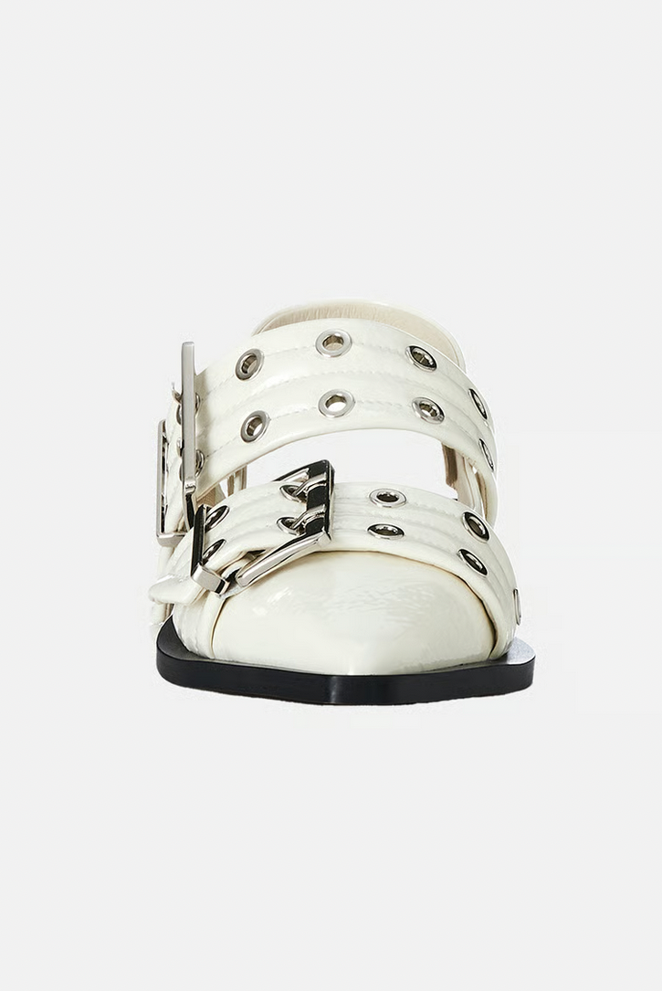 Alias Mae Zia Ivory Crinkle Patent Slingback - Size 37 (Like New)