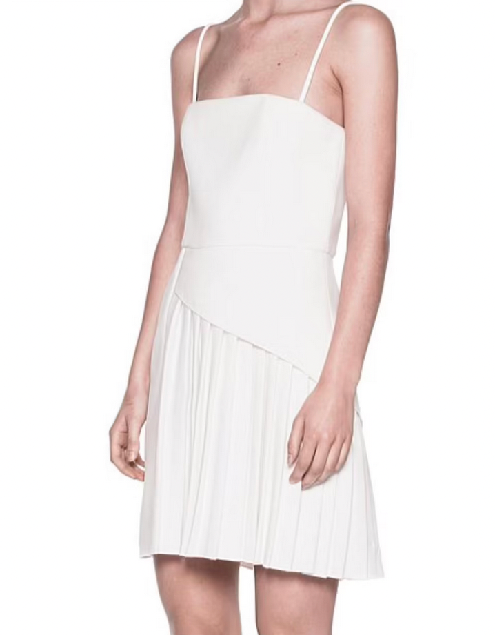 Dion Lee Coil Pleat White Mini Dress Dion Lee Coil Pleat White Mini Dress