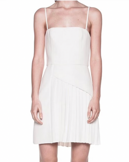 Dion Lee Coil Pleat White Mini Dress - Size 8