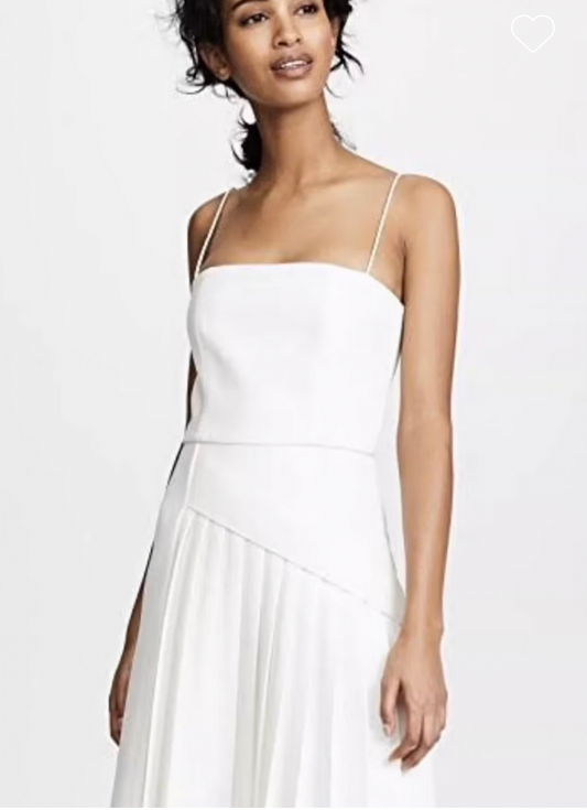 Dion Lee Coil Pleat White Mini Dress - Size 8
