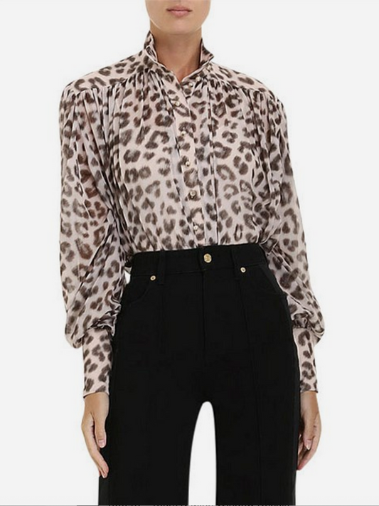 Zimmermann Leopard Dancer Lantern Blouse - Size OP (Brand New with Tags) RRP $550