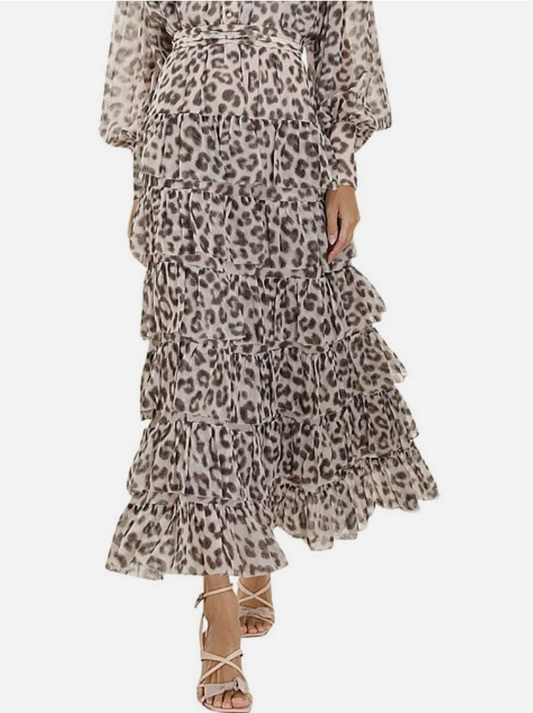 Zimmermann Leopard Dancer Lantern Skirt - Size OP (Brand New with Tags) RRP $695