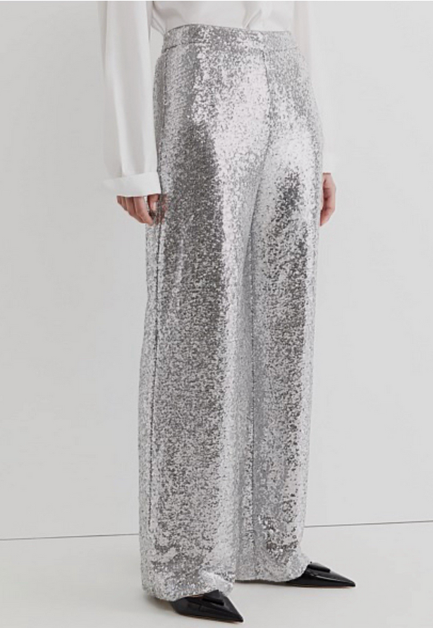 Sportscraft Silver Sequin Pants - Size 8