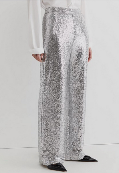 Sportscraft Silver Sequin Pants - Size 8