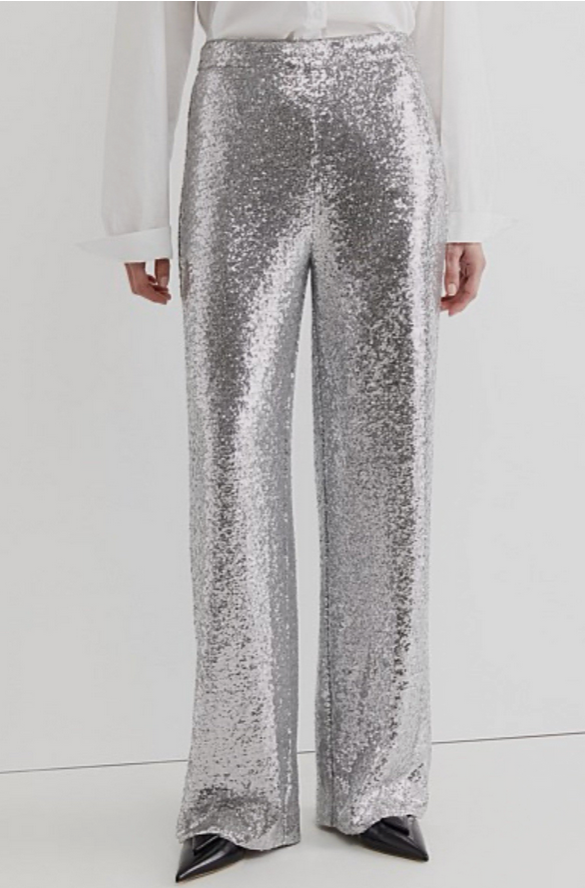 Sportscraft Silver Sequin Pants - Size 8