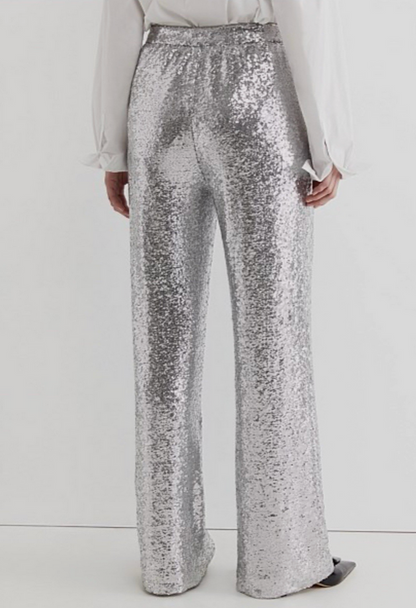 Sportscraft Silver Sequin Pants - Size 8