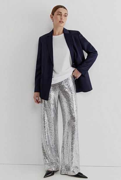 Sportscraft Silver Sequin Pants - Size 8