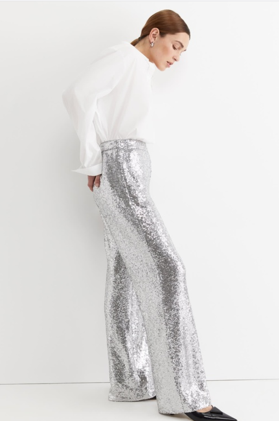 Sportscraft Silver Sequin Pants - Size 8