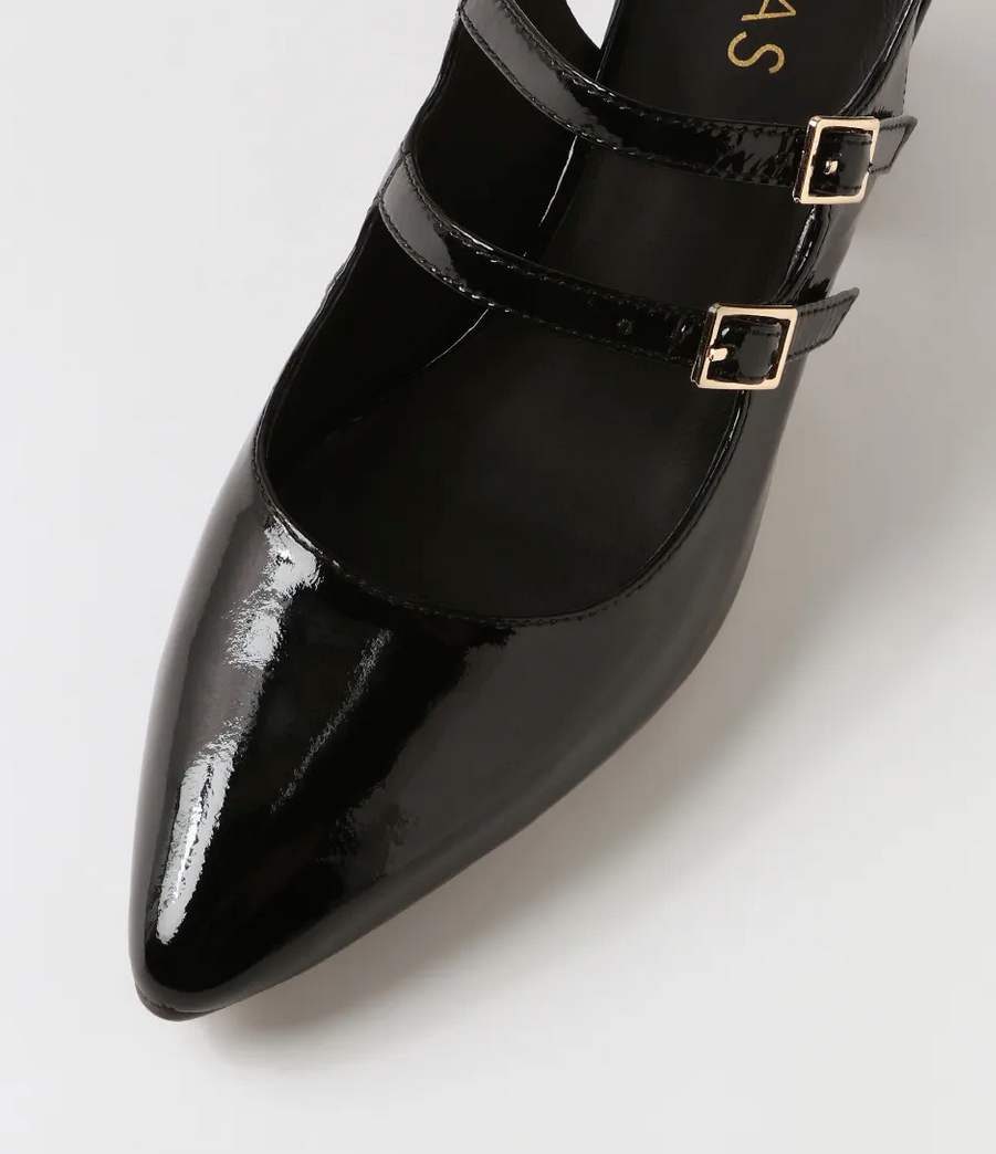Midas Merina Patent Leather Mary Jane Heels - Size 38 (Brand New in Box)