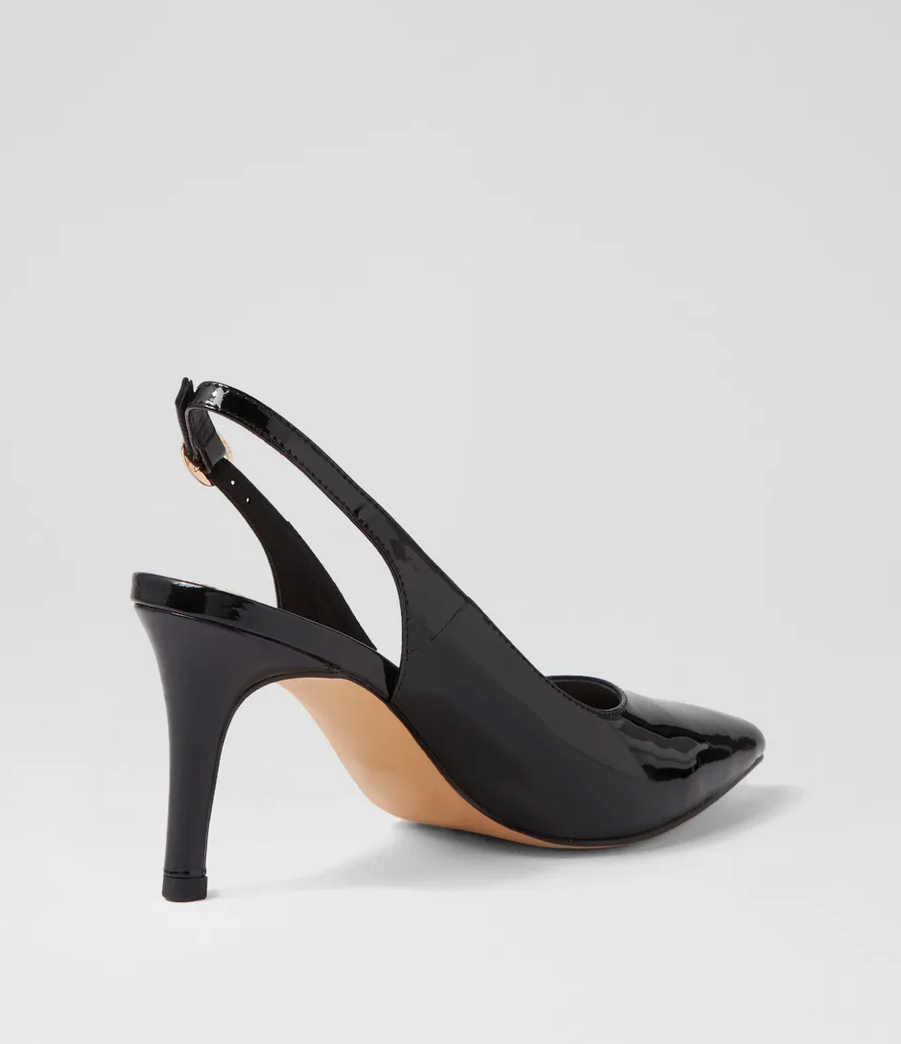 Midas Beylia Dark Navy Patent Leather Heels - Size 38