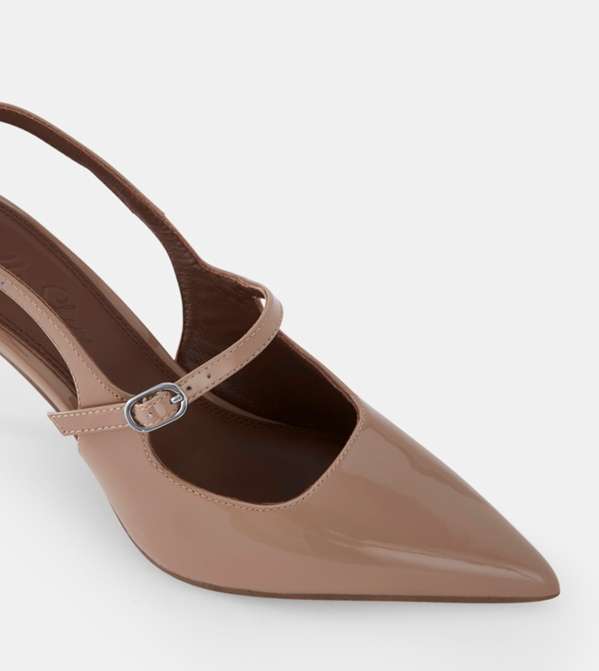 Shelly Shen Milan Buff Patent Leather Heels - Size 38 (Brand New in Box)