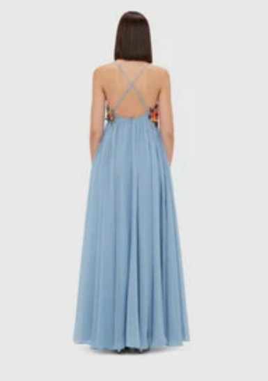 Leo Lin Agnes Applique Floral Maxi Dress - Size 10