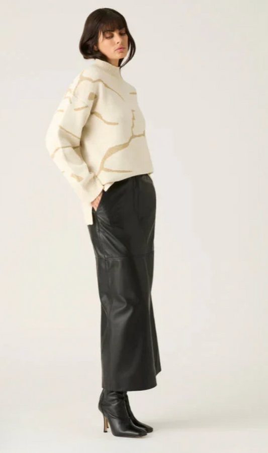 Mos the Label Maria Leather Skirt - Size 10