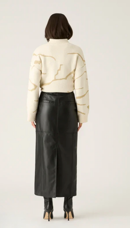 Mos the Label Maria Leather Skirt - Size 10