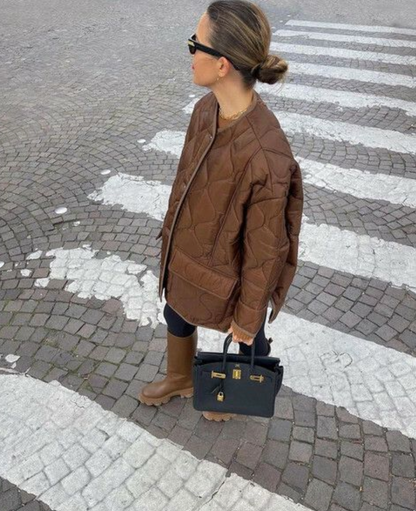 Frankie Shop Teddy Quilted Jacket - Size S