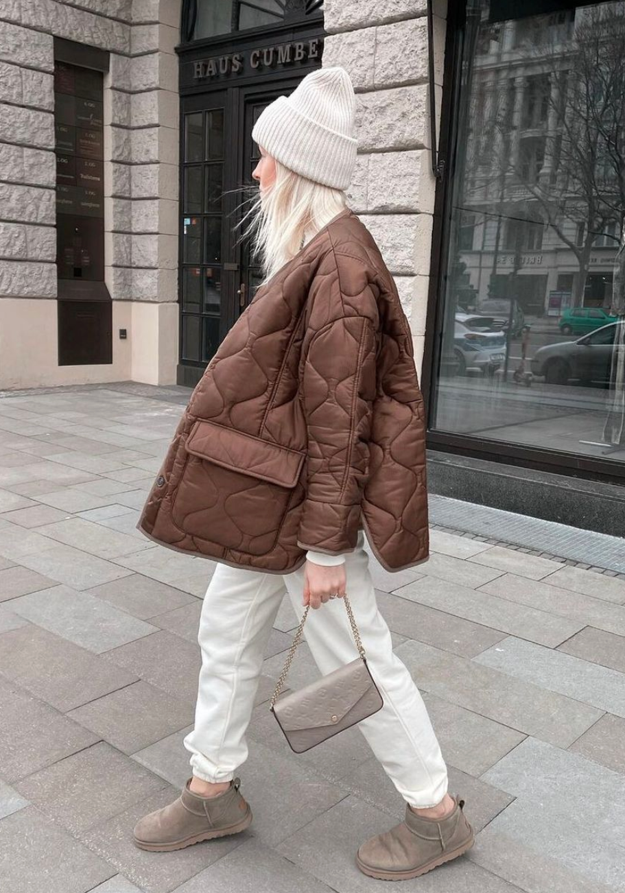 Frankie Shop Teddy Quilted Jacket - Size S
