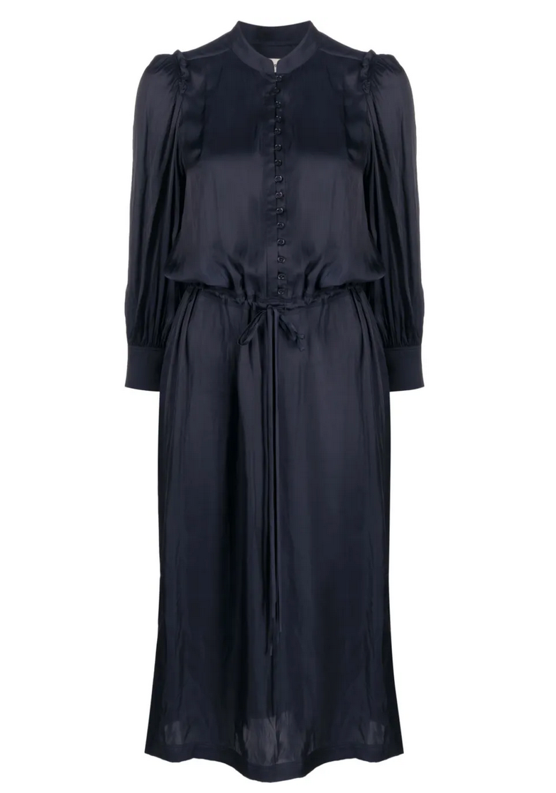 Zadig & Voltare Relinda Satin Navy Dress - S (Brand New with Tags)