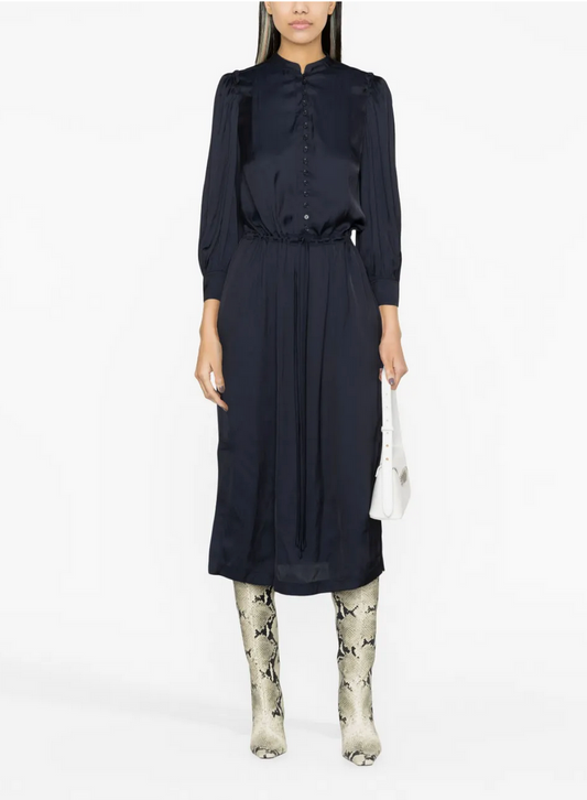 Zadig & Voltare Relinda Satin Navy Dress - S (Brand New with Tags)