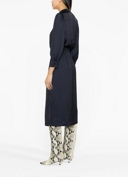 Zadig & Voltare Relinda Satin Navy Dress - S (Brand New with Tags)