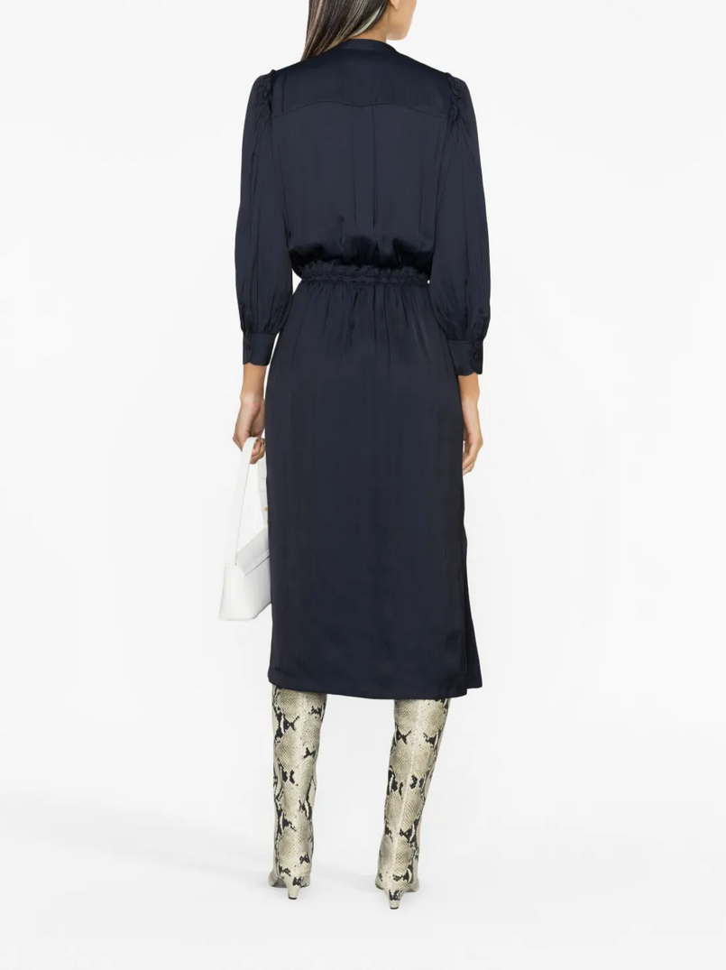Zadig & Voltare Relinda Satin Navy Dress - S (Brand New with Tags)
