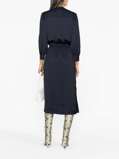 Zadig & Voltare Relinda Satin Navy Dress - S (Brand New with Tags)
