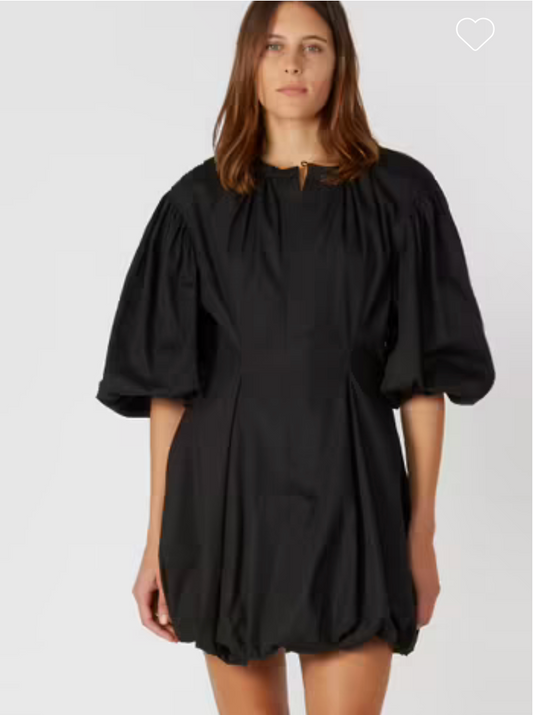 Bassike Gathered Balloon Dress with Pockets - Size 2 (Brand New with Tags)