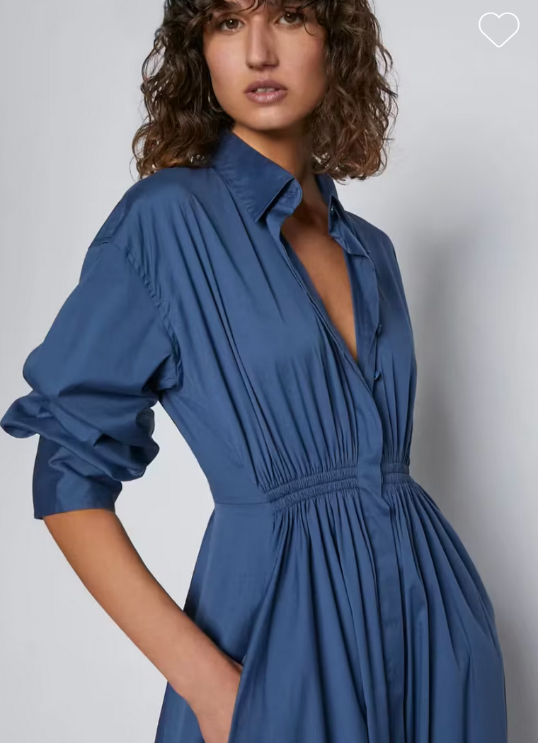 Scanlan Theodore Cotton Gathered Midi Dress - Size 12